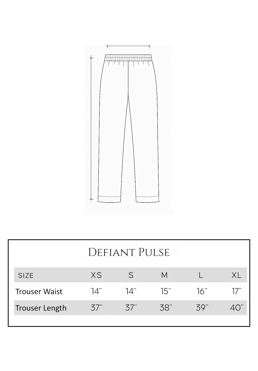 Size guide - trouser