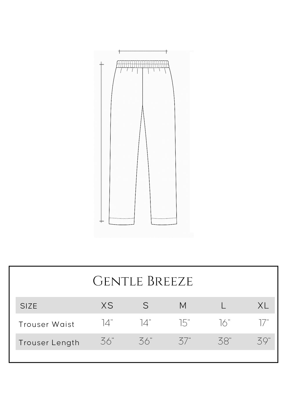 Size guide - trouser