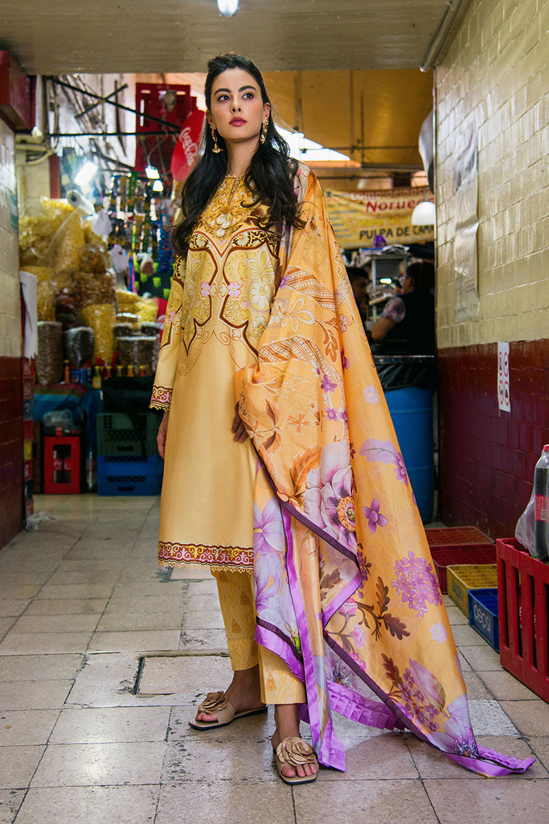 Blossing Almond | La Dolce Hemline Prints'25 Vol 2 | Women | | Pakistani Women's Fashion