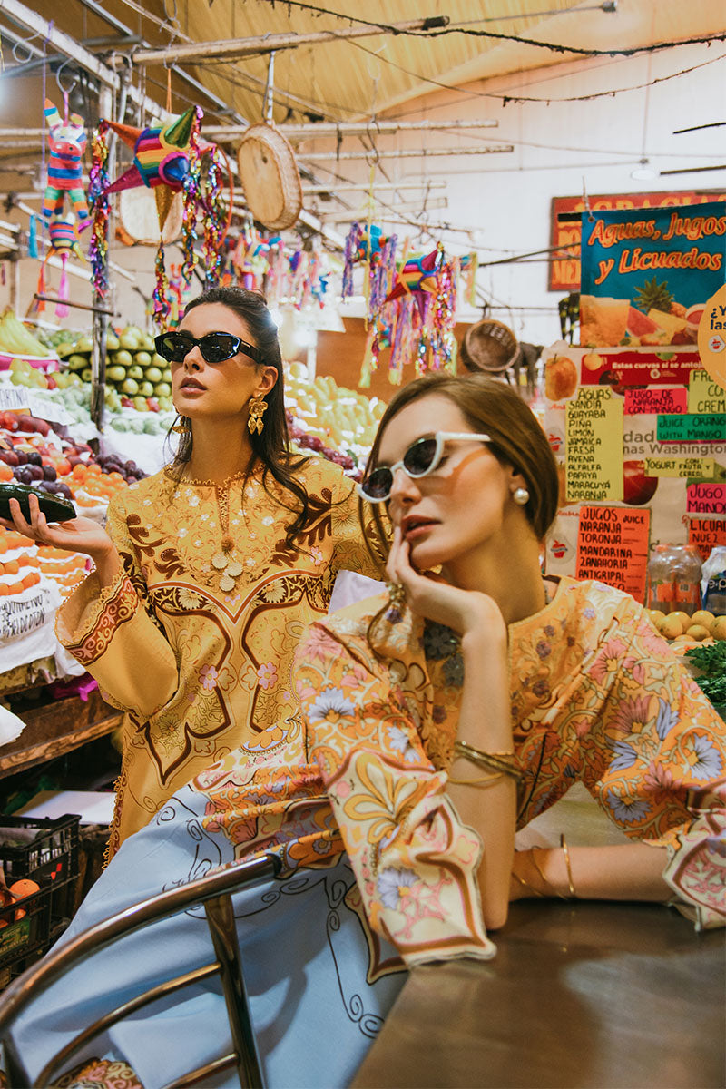 Blossing Almond | La Dolce Hemline Prints'25 Vol 2 | Women | | Pakistani Women's Fashion