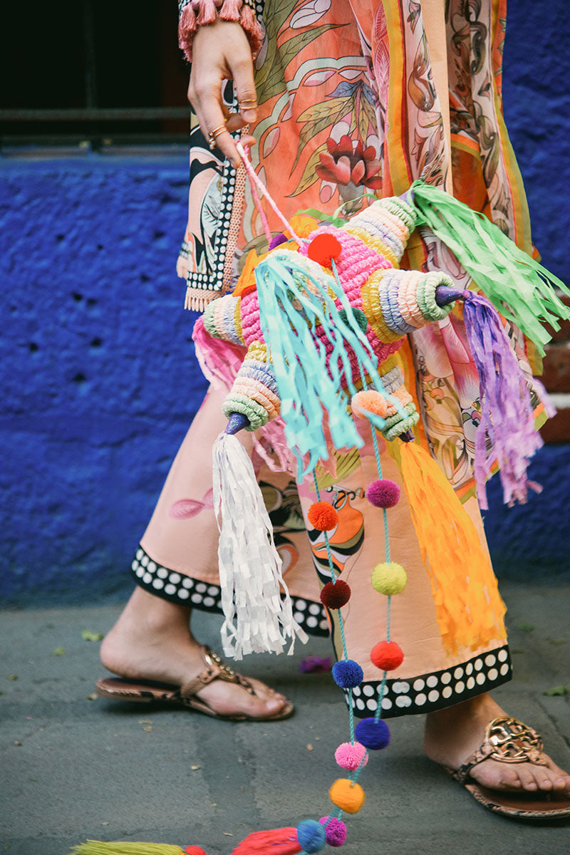 Peach Poppies | La Dolce Hemline Prints'25 Vol 2 | Women | | Pakistani Women's Fashion