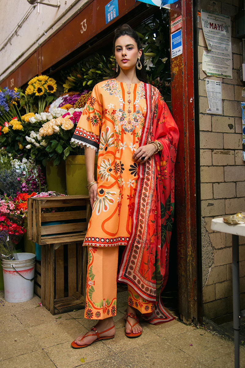 Doves of Garden | La Dolce Hemline Prints'25 Vol 2 | Women | | Pakistani Women's Fashion