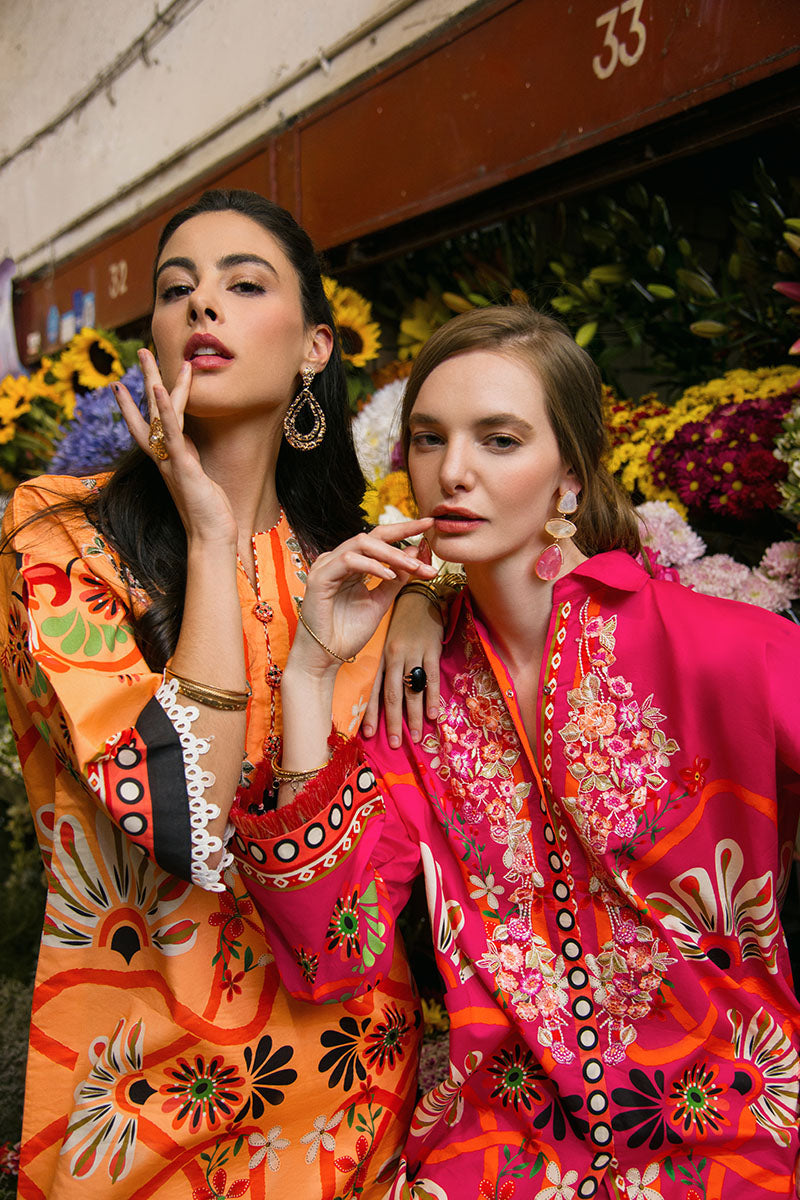 Doves of Garden | La Dolce Hemline Prints'25 Vol 2 | Women | | Pakistani Women's Fashion