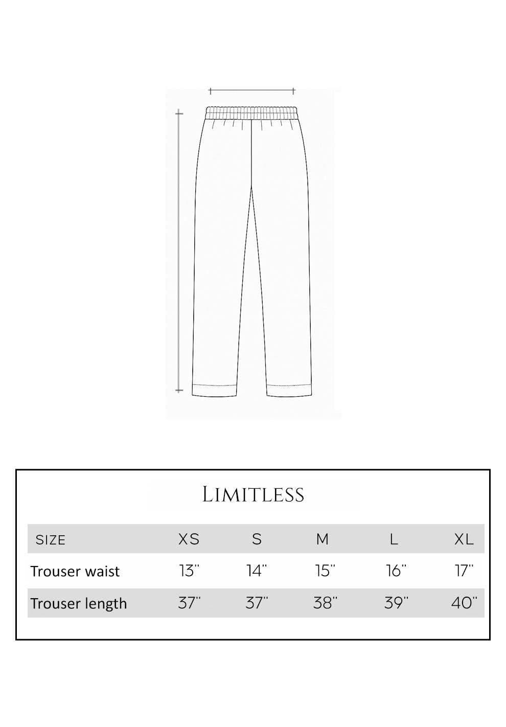 Size guide - trouser