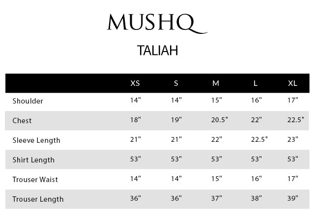Size guide - shirt