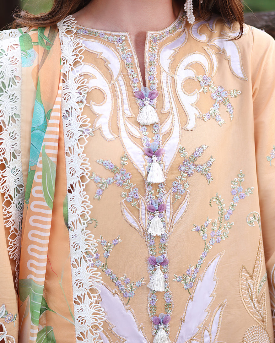 Wisteria Veil | Unstitched | Secret Garden V2 | | Pakistani Women's Fashion