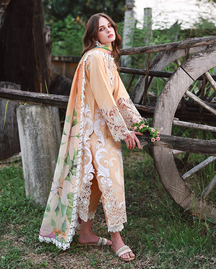 Wisteria Veil | Unstitched | Secret Garden V2 | | Pakistani Women's Fashion