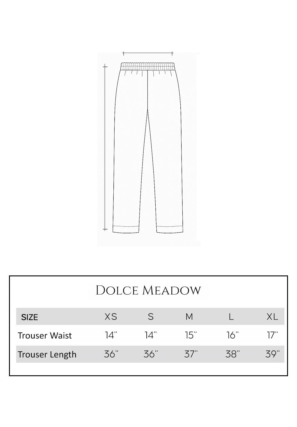 Size guide - trouser
