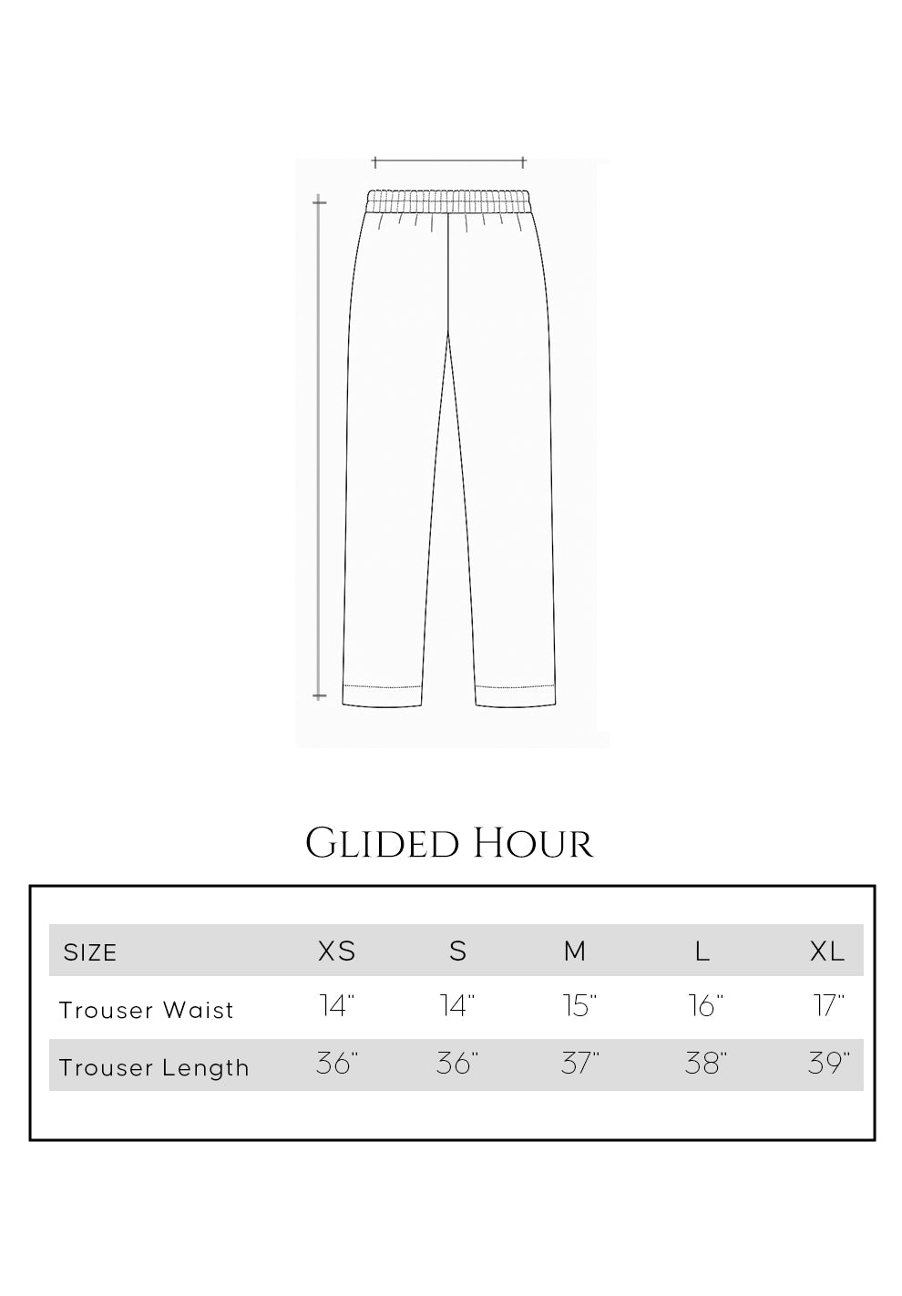 Size guide - trouser
