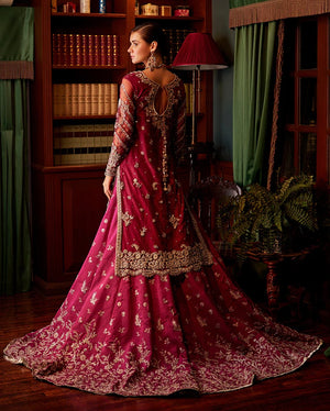 red pakistani bridal dresses Embroidered Maxi Luxury Wear Look M Goldwork Event Red Pakistani Wedding Dresses 2018