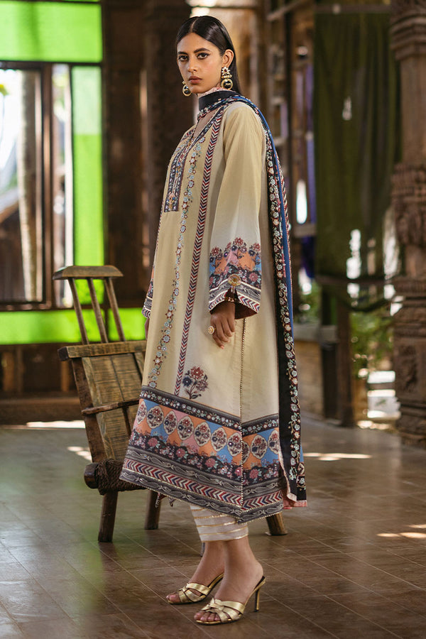 Mushq Cosmic Spindle Hand-Embellished Raw Silk 3pc Dress MHL2