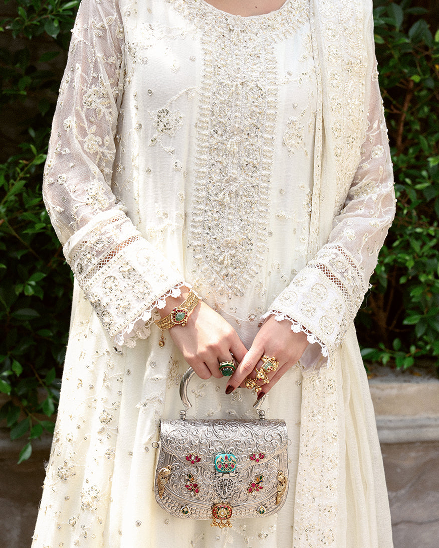 Embroidered Eid Dress – Mahjabeen MPLCK260106| Mushq Saugaat