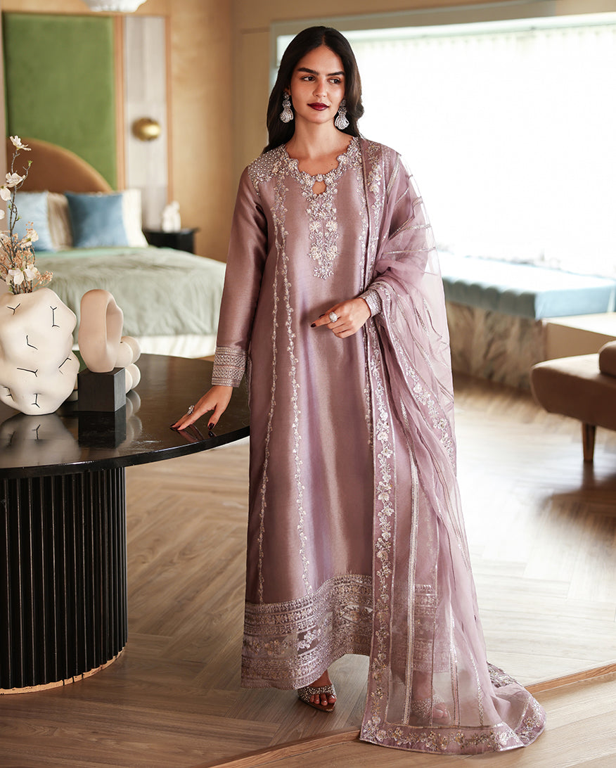 mushq formal dresses Semi – Meysa Dusty Lilac (MPLTE260105) mushq lawn 2024
