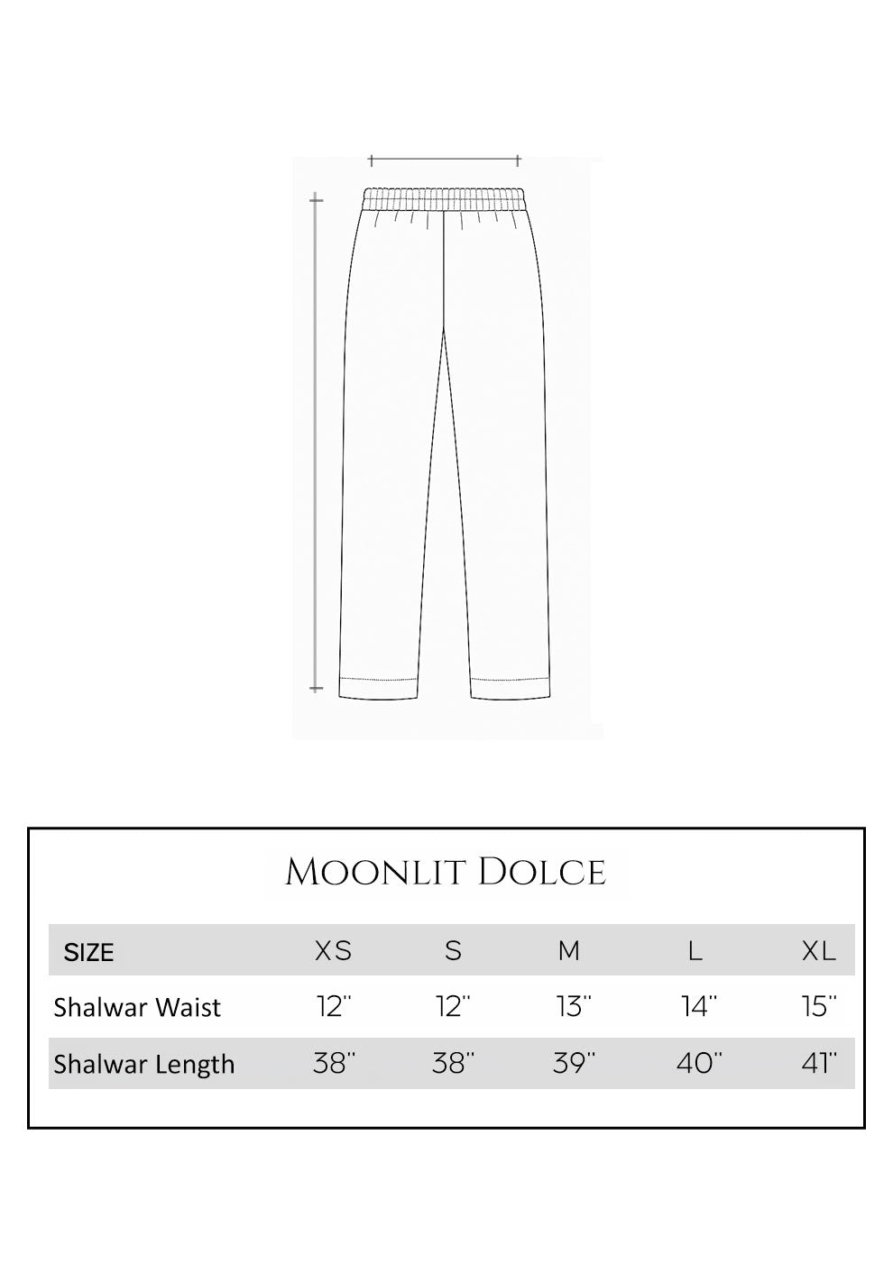 Size guide - trouser