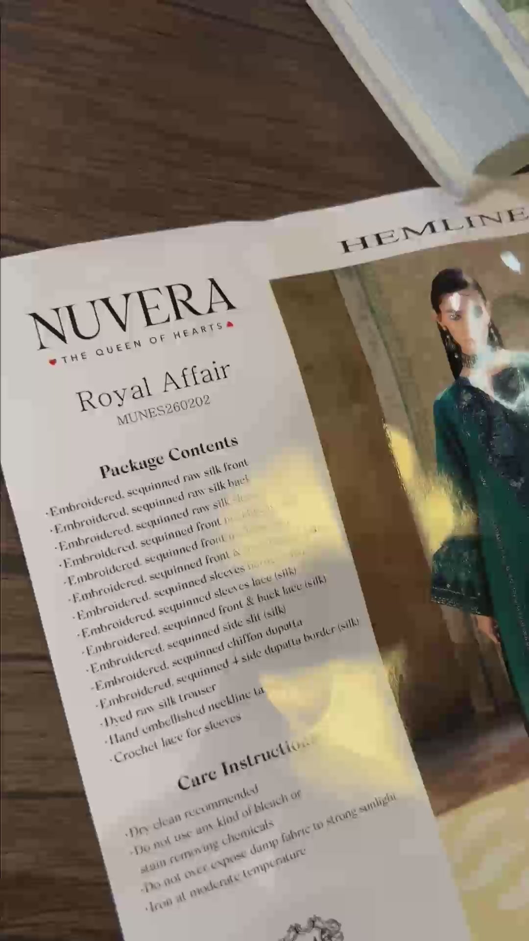 Royal Affair — Mushq Nuvera green fully embroidered raw silk suit with sequinned front, back and sleeves