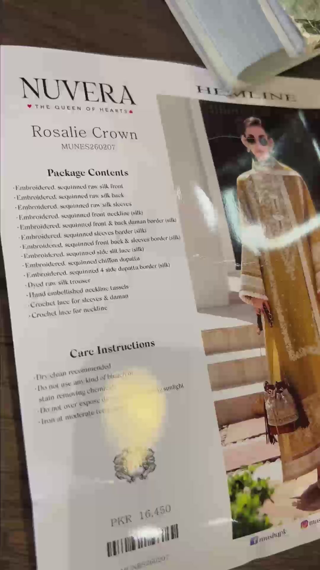 Rosalie Crown — Nuvera yellow embroidered raw silk dress with triple border arrangement