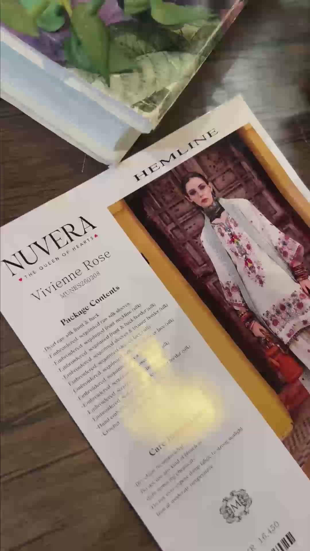 Vivienne Rose — Nuvera white embroidered raw silk dress with embroidered silk trouser